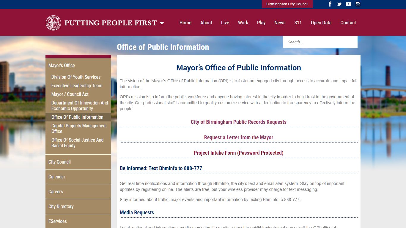 Mayor’s Office of Public Information - Birmingham, Alabama